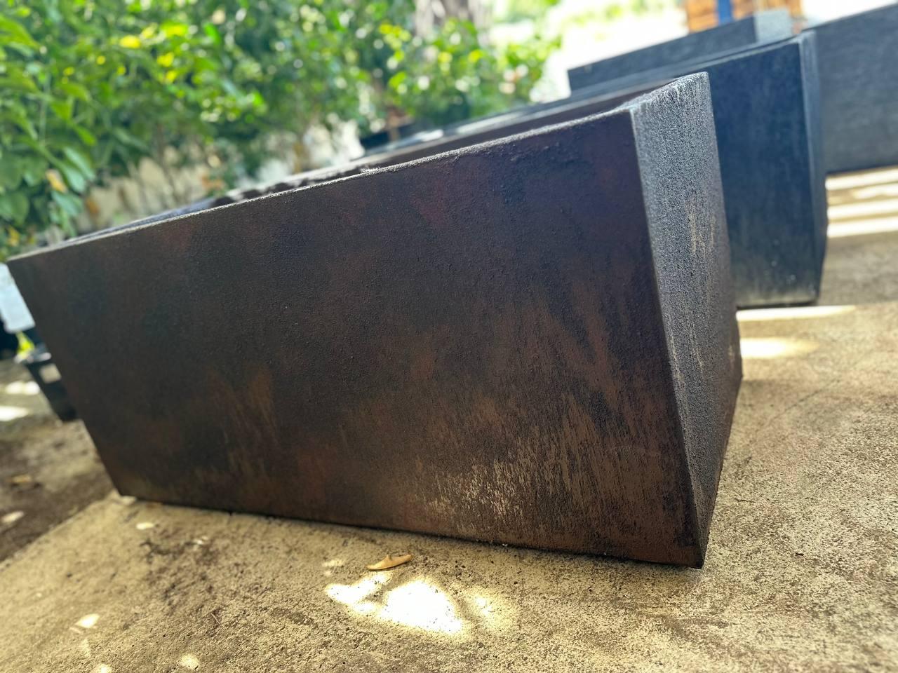 Large fiberglass rectangular planters - plant pots uk