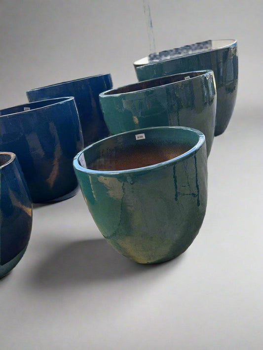 Extra Large Glazed Ceramic Pot - plant pots uk