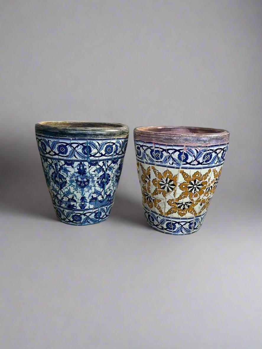 Large Mediterranean Mosaic Terracotta Planter - plant pots uk