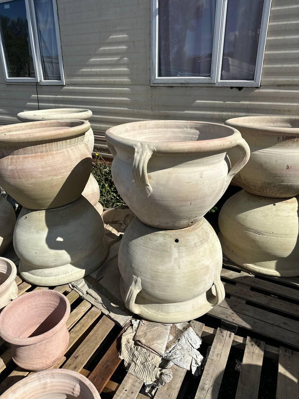 cheap terracotta plant pots uk Large Terracotta Planter with Handles |Rustic Mediterranean Garden Pot – plant pots uk