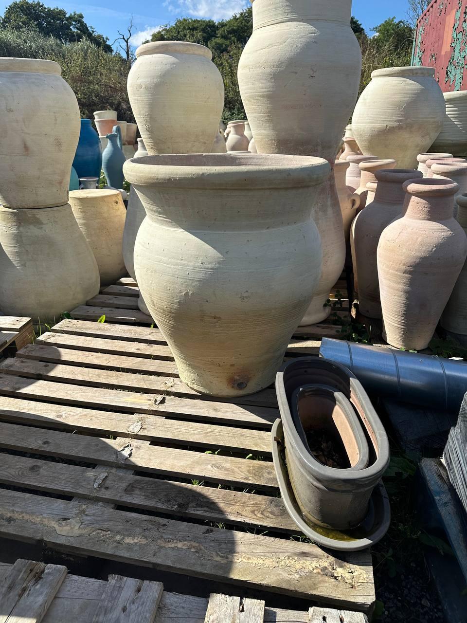 Large Flared Terracotta Garden Jar - plant pots uk