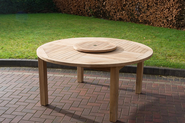 180cm Round Premium Teak Table with 4cm Table Top