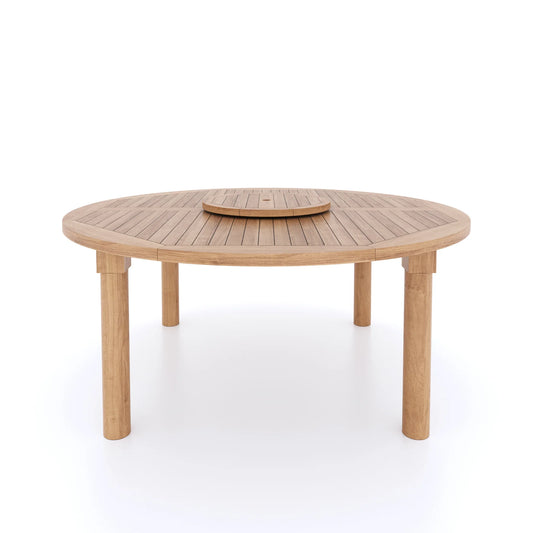 180cm Round Premium Teak Table with 4cm Table Top