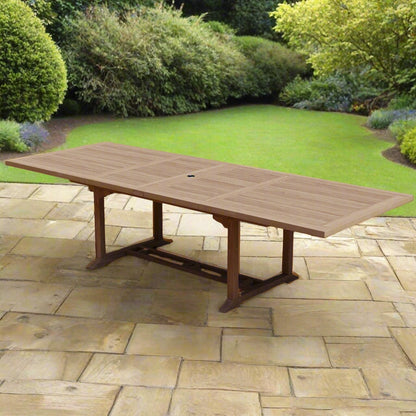 2-3m Rectangle Double Extending Table with 4cm Top
