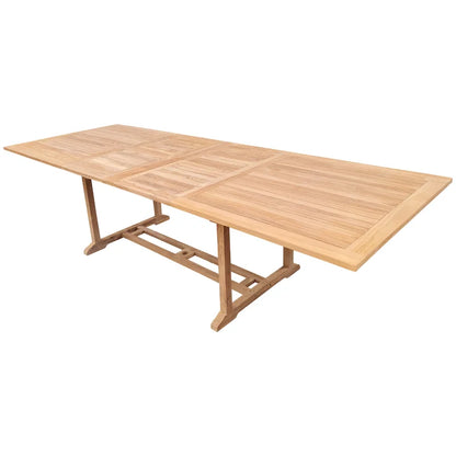 2-3m Rectangle Double Extending Table with 4cm Top