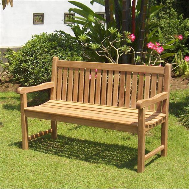 3-Seater Classic teak Bench 150 Cm - plant pots uk