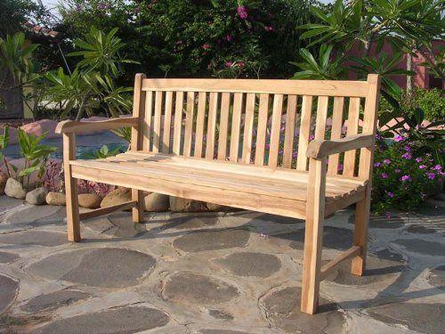 4-Seater Classic Garden Teak Bench 180 CM - plant pots uk