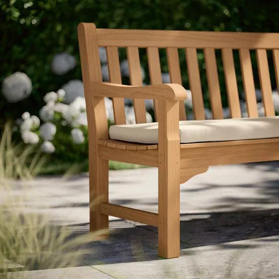 4-Seater Classic Garden Teak Bench 180 CM - plant pots uk