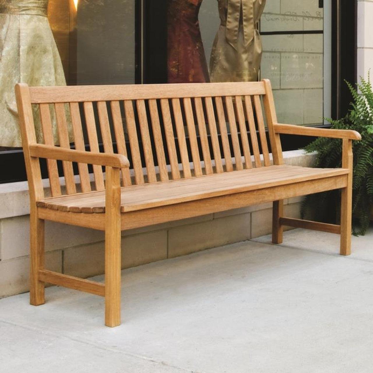 4-Seater Classic Garden Teak Bench 180 CM - plant pots uk