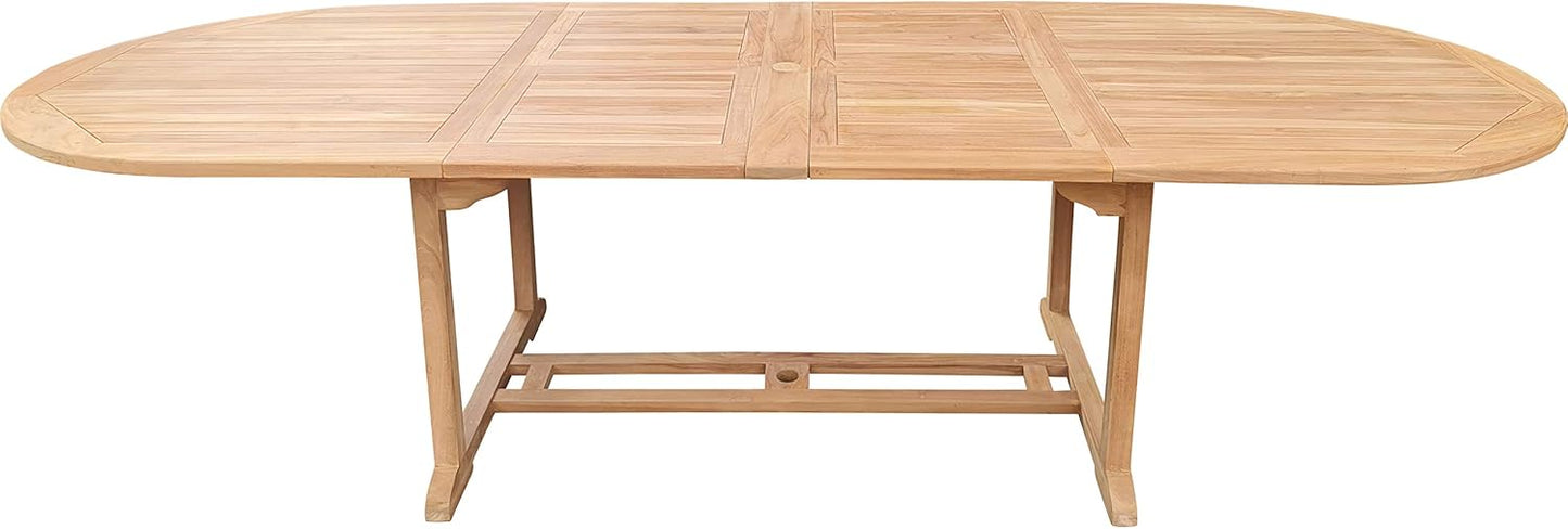 Oval 180-240cm Double Extending Table with 4cm Top