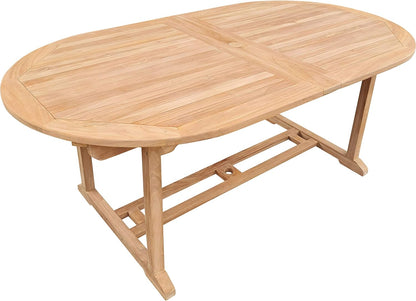 Oval 180-240cm Double Extending Table with 4cm Top