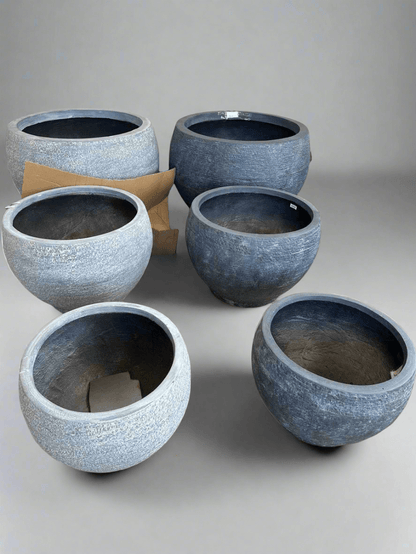 large round fiberglass pots planters - plant pots uk