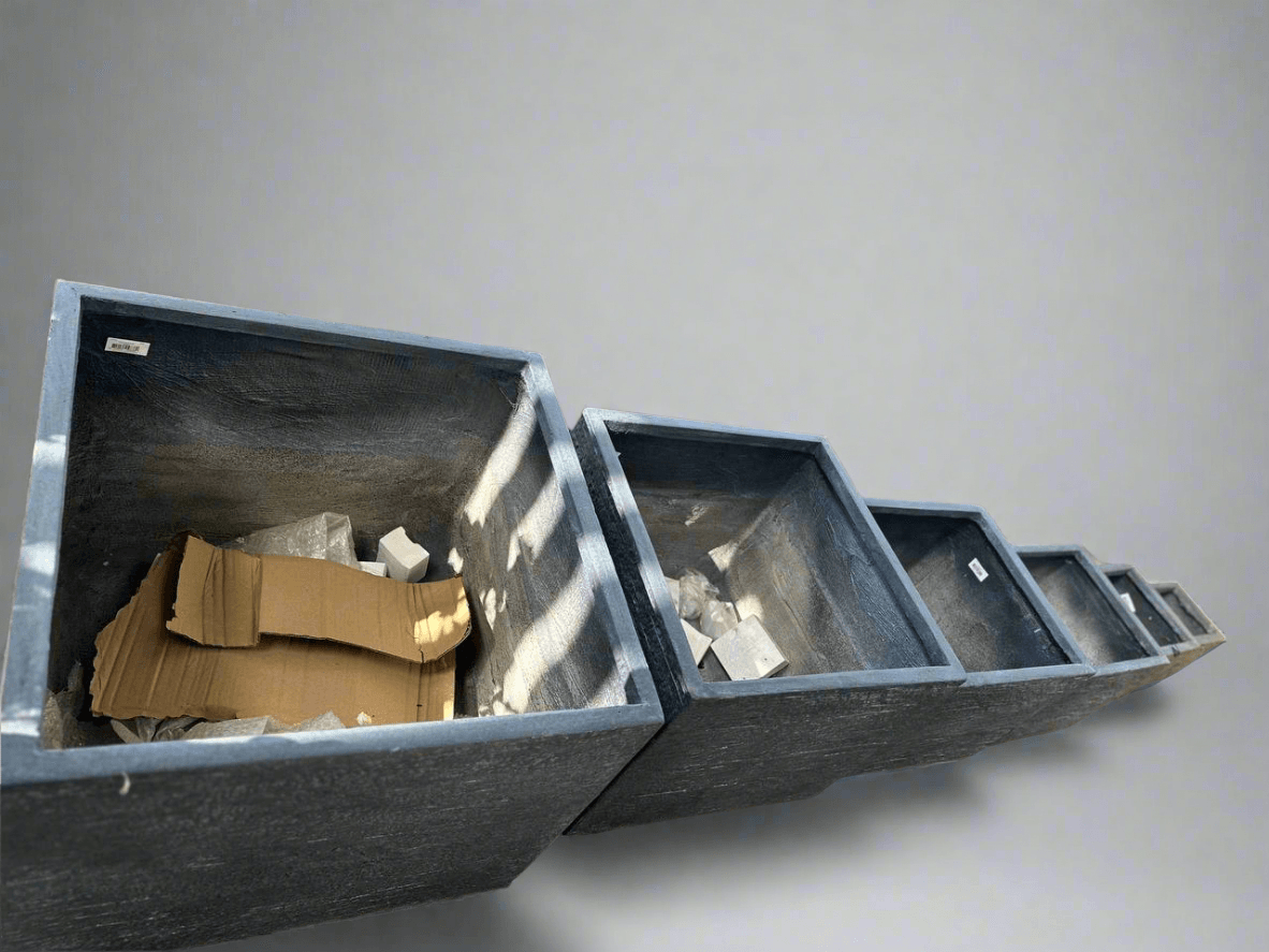Large Fiberglass Square Pots Planters - plant pots uk