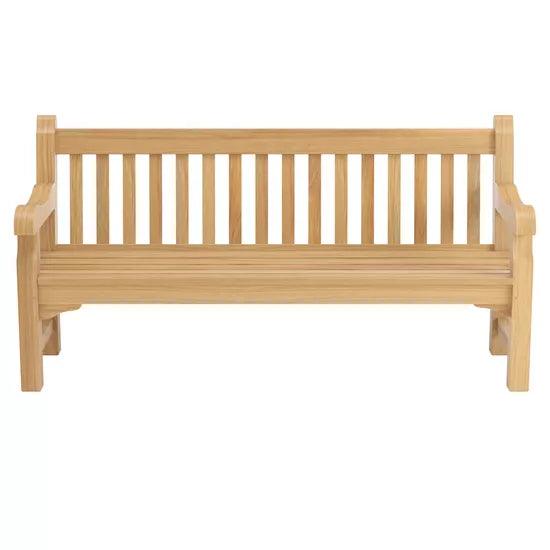 Luxrious Teak Balmoral Park Bench 1.5 m - plant pots uk