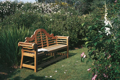 Luxrious Sissinghurst Lutyens Three Seat Teak Bench - plant pots uk