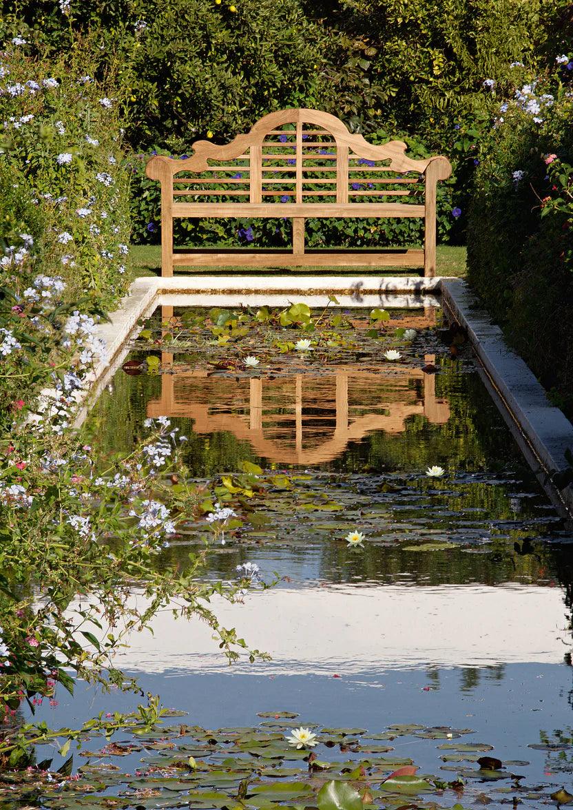 Luxrious Sissinghurst Lutyens Three Seat Teak Bench - plant pots uk