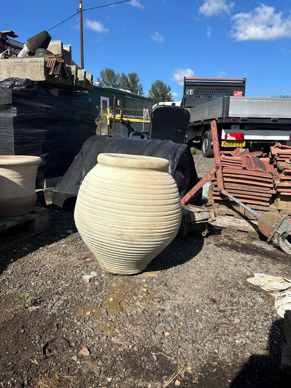 Large Grooved Terracotta Pot Planter - plant pots uk