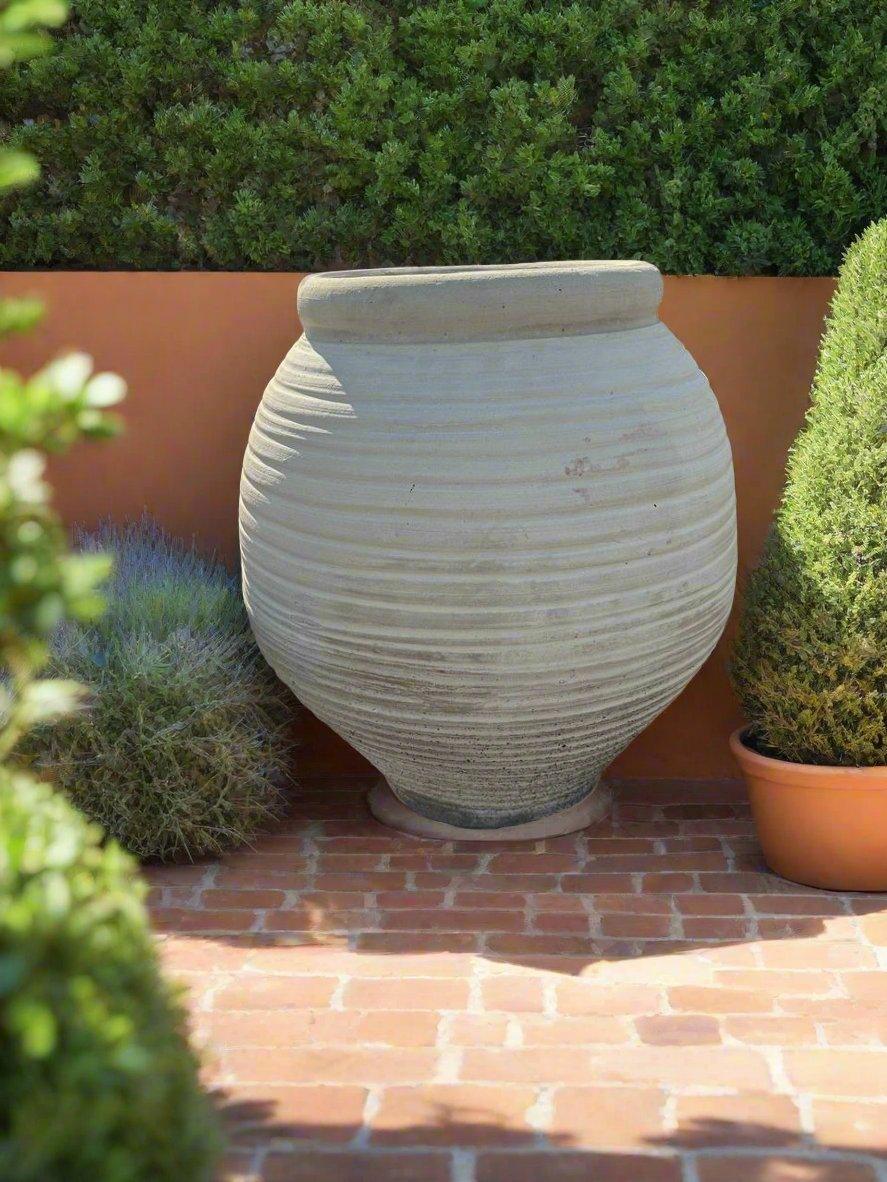 Large Grooved Terracotta Pot Planter - plant pots uk
