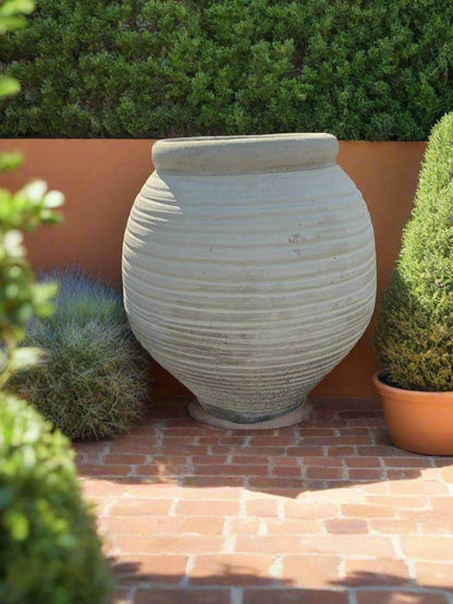 Large Grooved Terracotta Pot Planter - plant pots uk