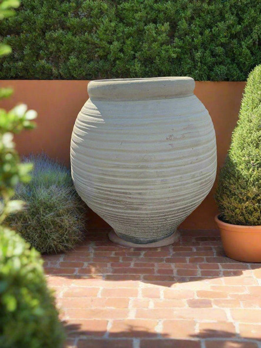 Large Grooved Terracotta Pot Planter - plant pots uk