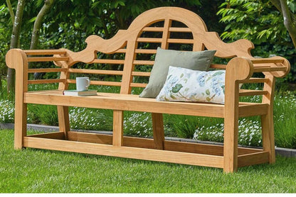 Luxrious Sissinghurst Lutyens Three Seat Teak Bench - plant pots uk